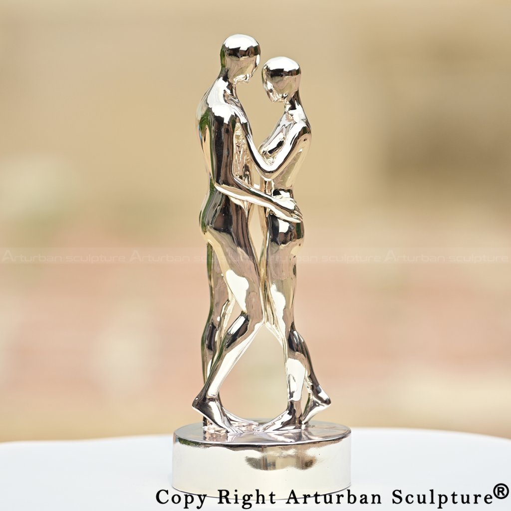 In Every Lifetime I Will Find You sculpture, showing intimate embrace of faceless couple