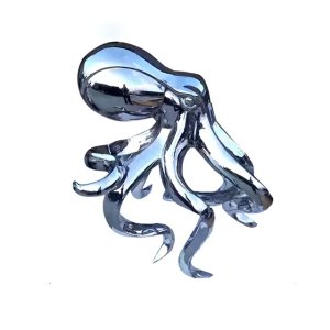Silver Octopus Sculpture crafted in stainless steel with mirror finish