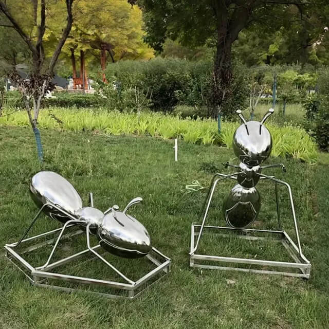 Artistic stainless steel Garden Ant Ornaments