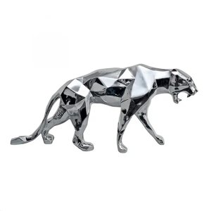 Geometric Panther Statue made of stainless steel