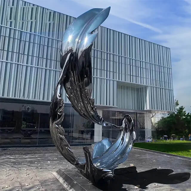 Outdoor stainless steel Feather Art Sculpture