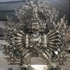 Stainless steel Vajrabhairava Statue depicting wrathful Buddhist deity