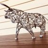 Stainless steel Wire Bull Sculpture