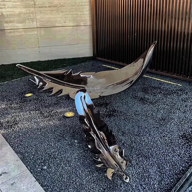 stainless steel Feather Art Sculpture