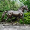 Elegant bronze Walking Horse Statue for Sale with detailed muscles and lifelike posture