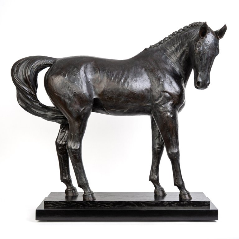 Life Size Bronze Horse Statue of Hanoverian breed